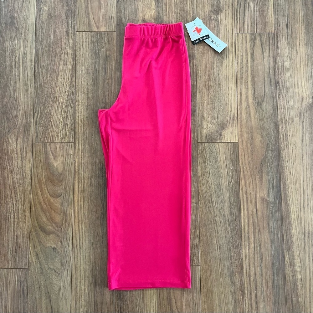Soft Works Pink Wide Leg Cropped Pants BNWT